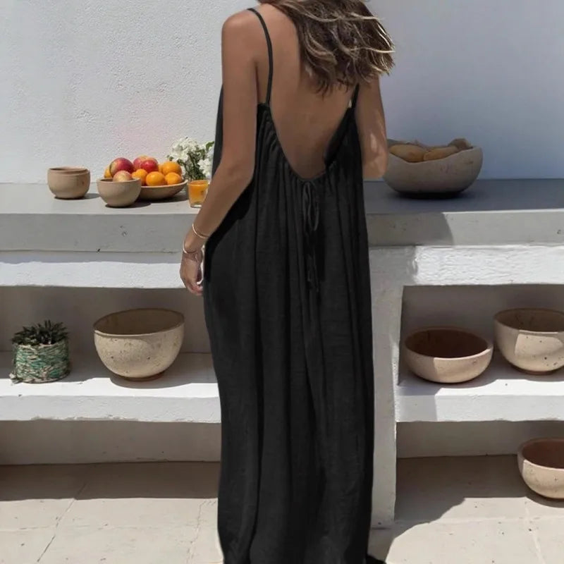 Loose-Fit Spaghetti Strap Dress