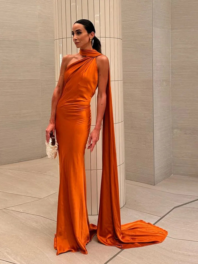 Elegant Halter Backless Off Shoulder Sleeveless Dresses
