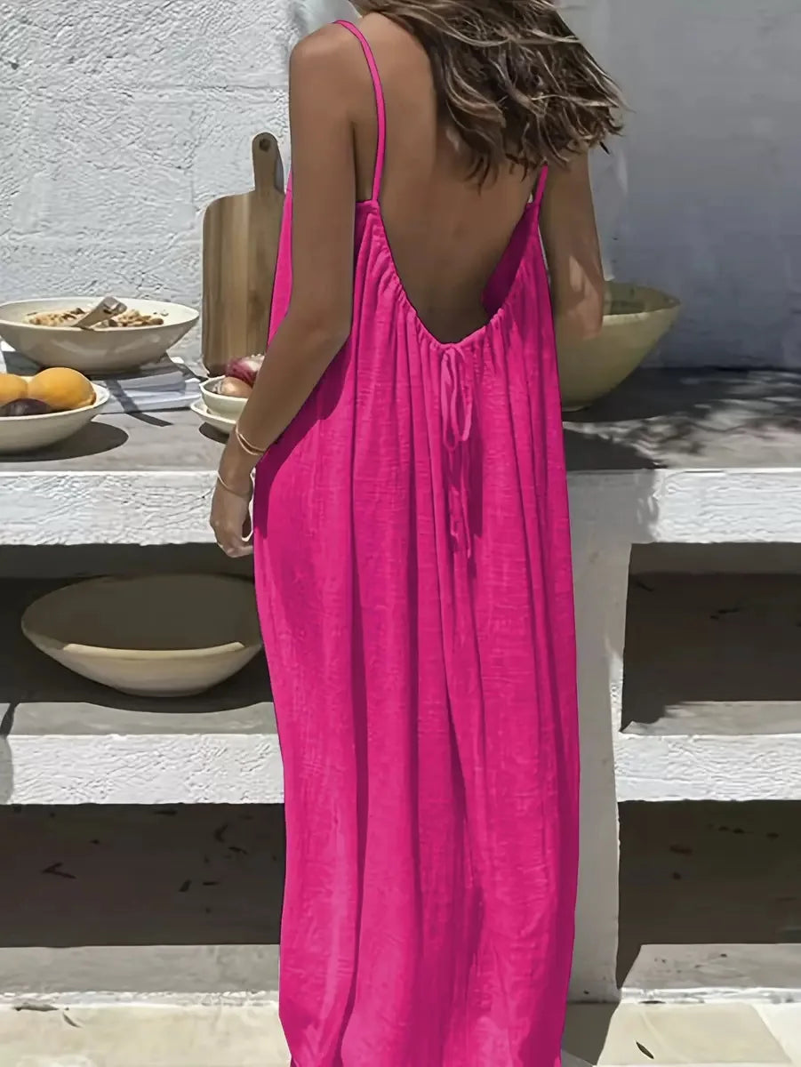 Loose-Fit Spaghetti Strap Dress