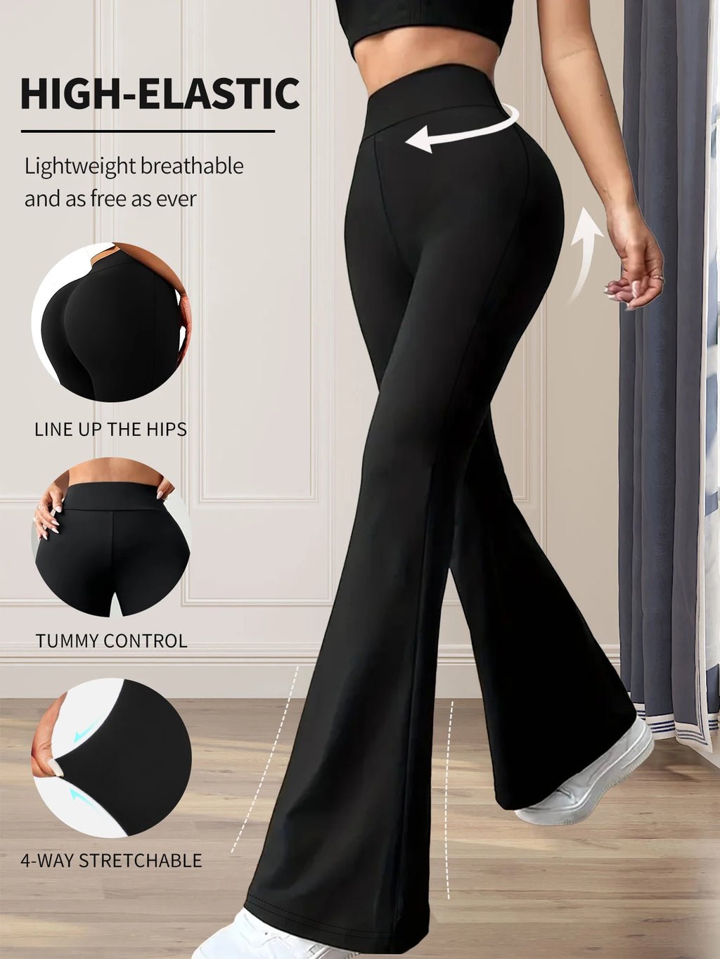 High Waisted Flared Pants