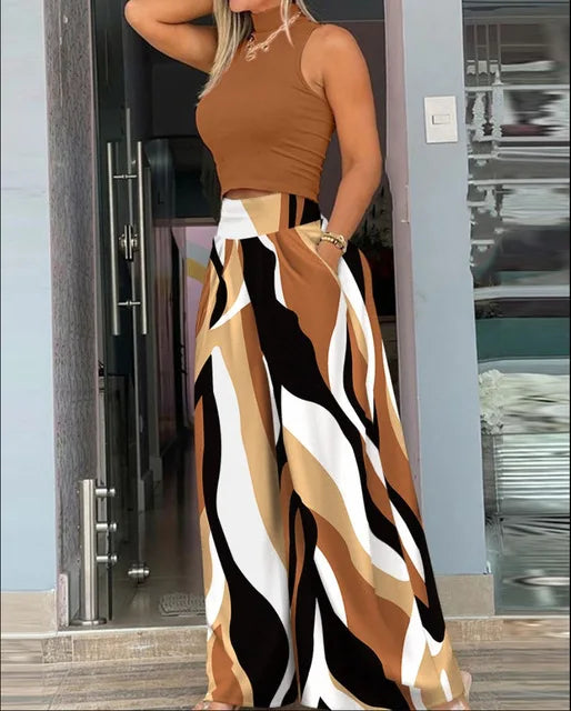 Fashion Printing Two Piece Set