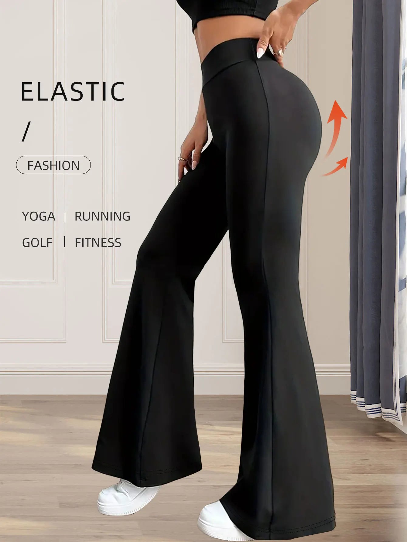 High Waisted Flared Pants