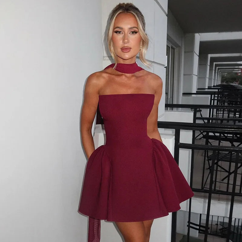 Avrilyaan Off Shoulder Backless Dress