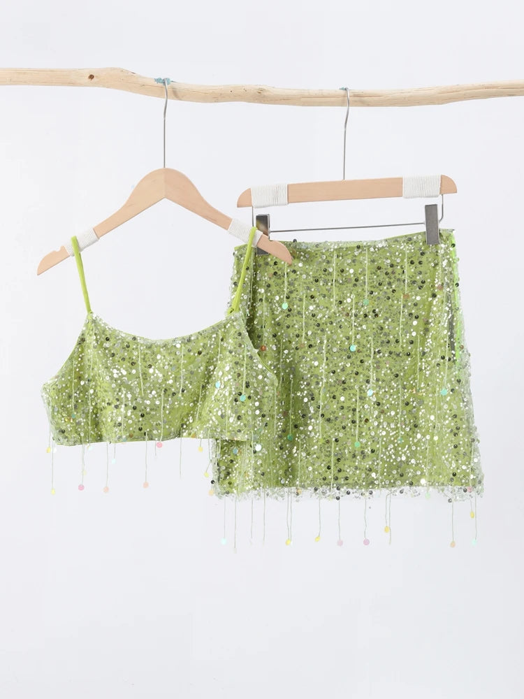 Sequins Tassel Skirt