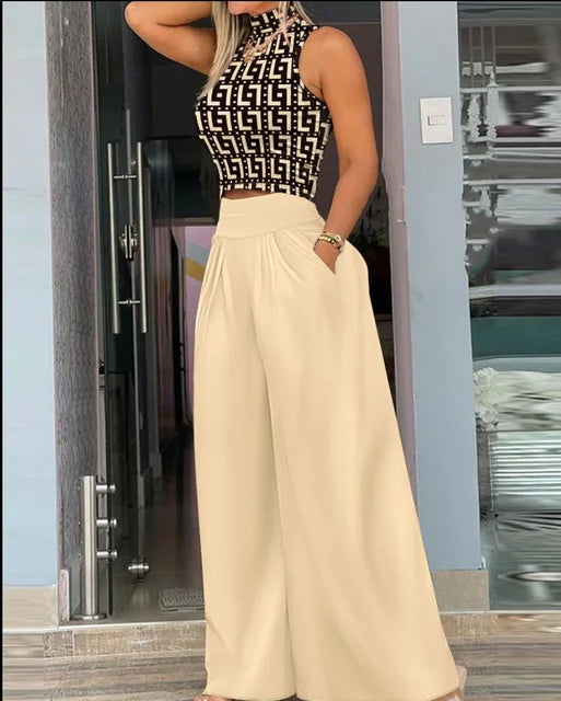 Fashion Printing Two Piece Set
