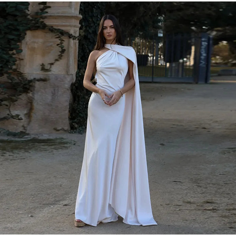 Elegant Halter Backless Off Shoulder Sleeveless Dresses