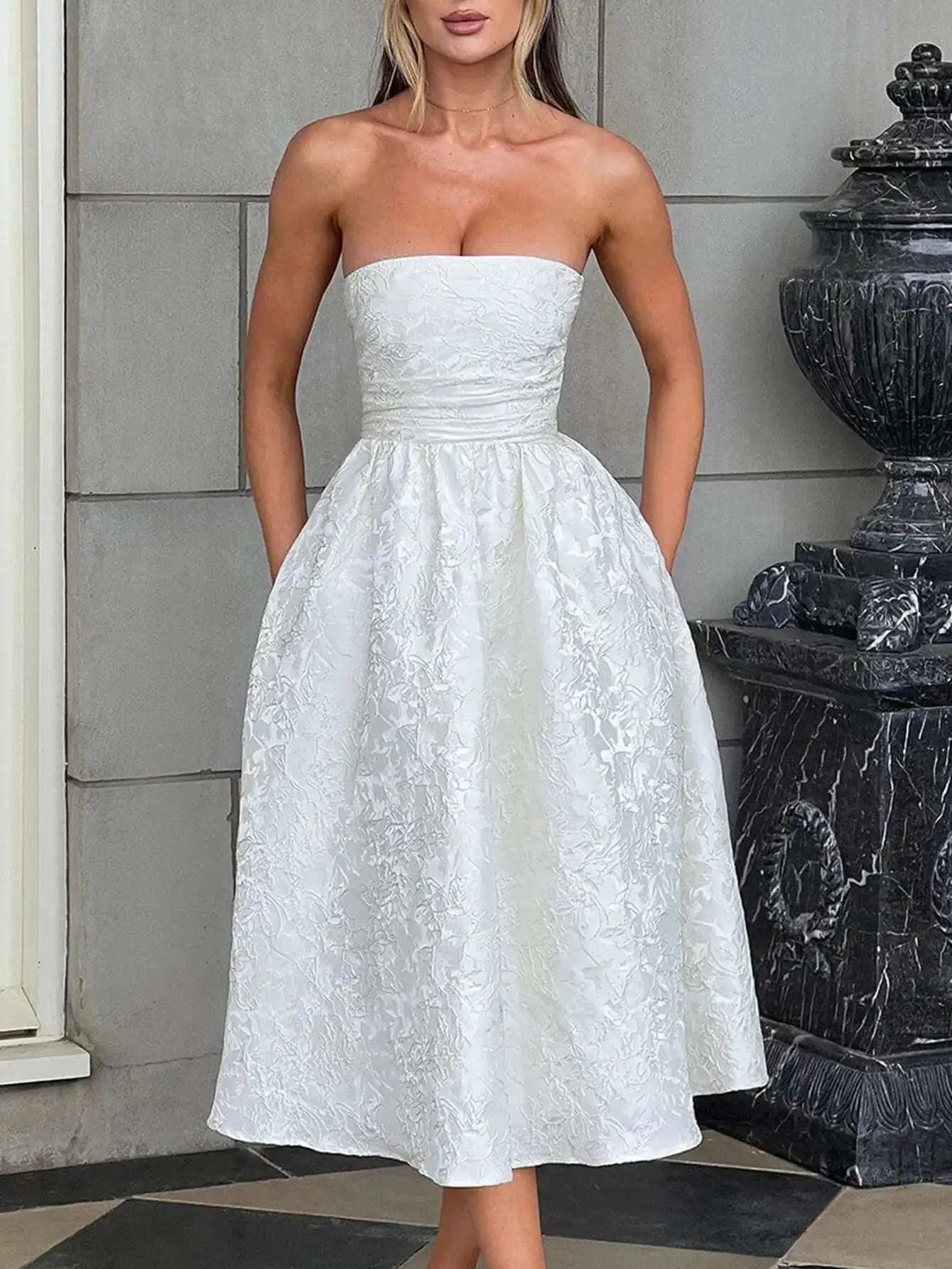 Sexy Bow Halter Long Dress