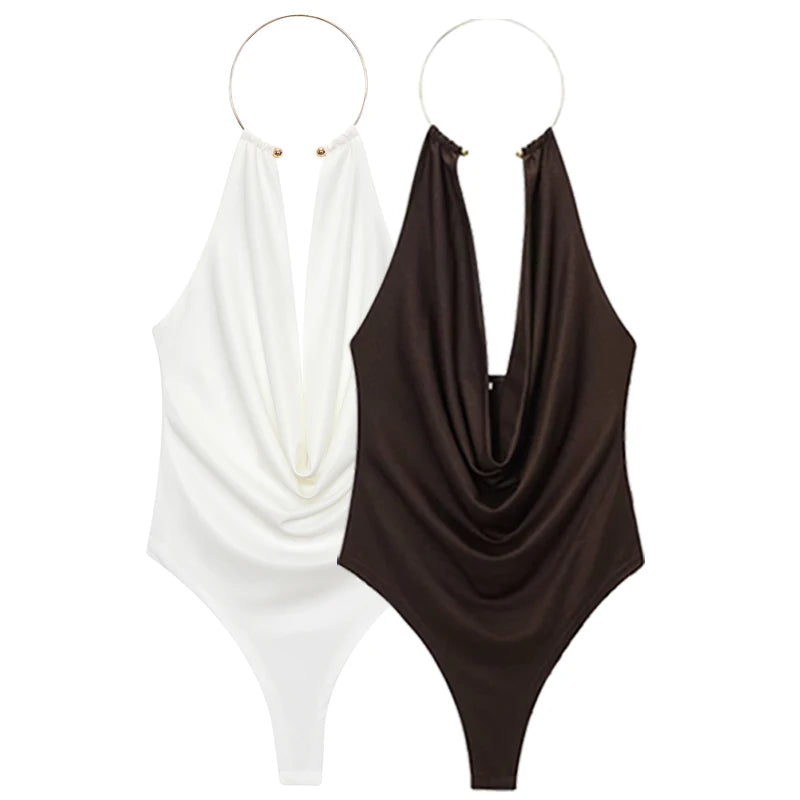 Thong Bodysuit With Open Back