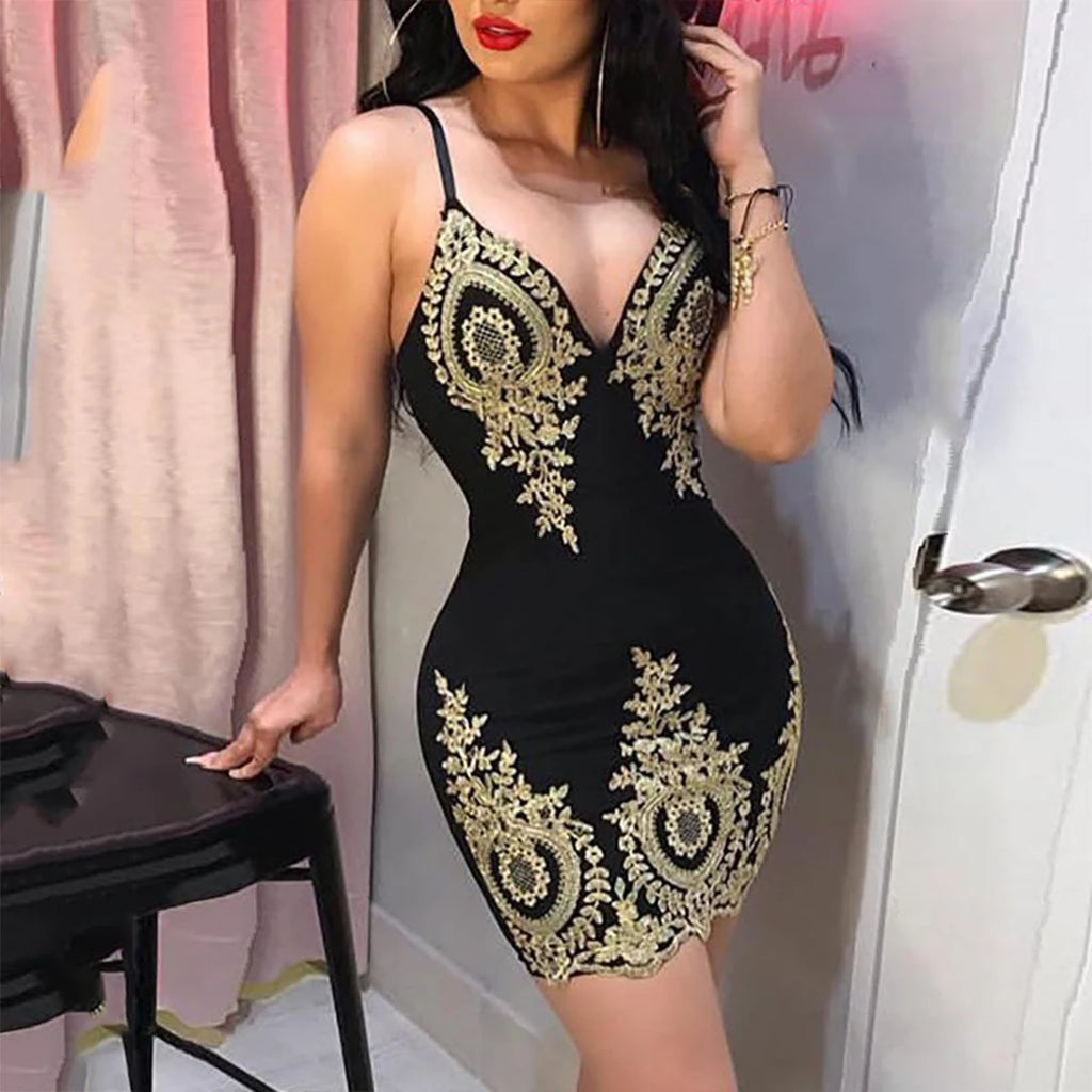 Slim-Fit Mini Dress With Low Neck and Halter Back